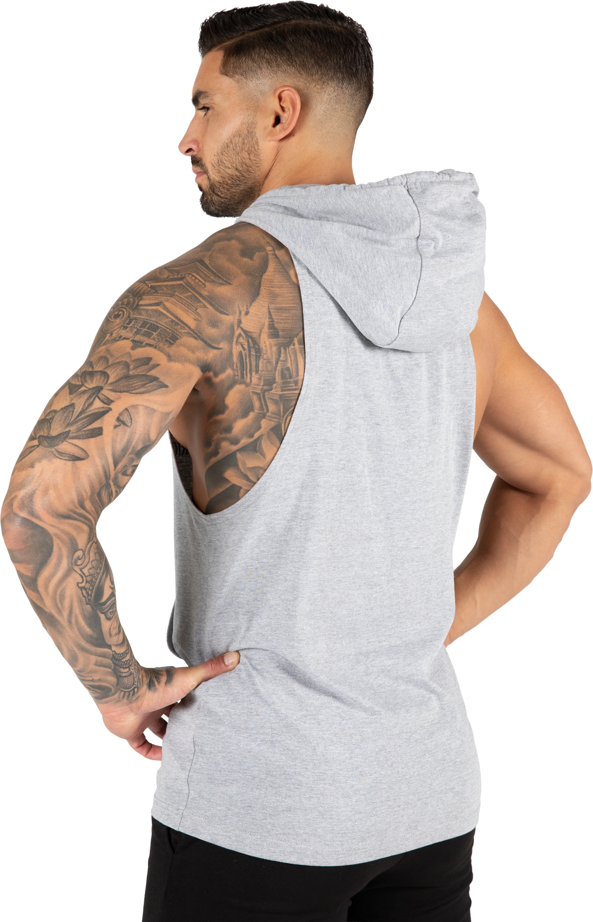Gorilla Wear Rogers Hooded Tank Top Tank Top Gray Melange