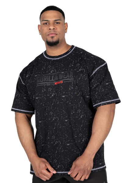 Saginaw Oversized T-Shirt - Washed Black – Gorilla Wear