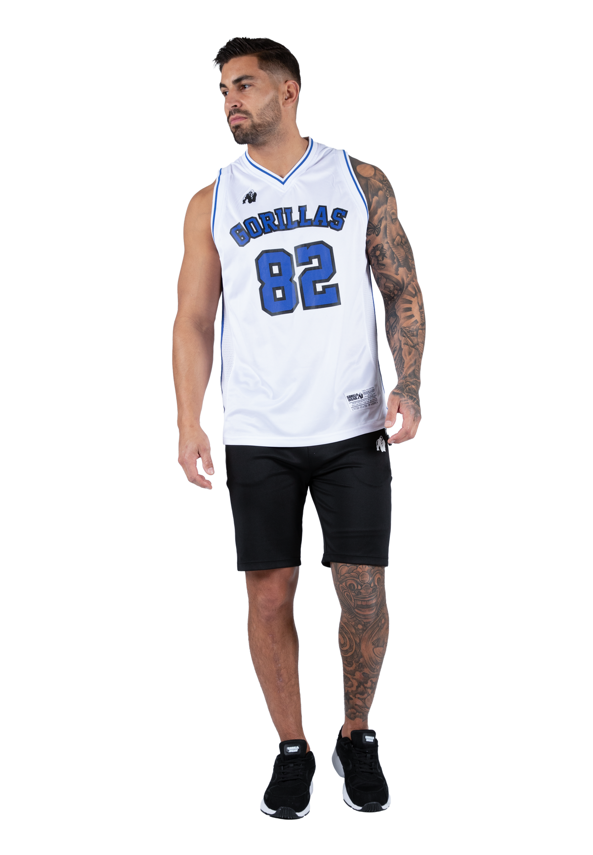 Gorilla Wear San Mateo Jersey Tank Top Tank Top White/Blue