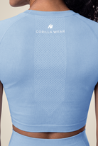Gorilla Wear Selah Seamless Crop Top T-Shirt & Tops Light Blue