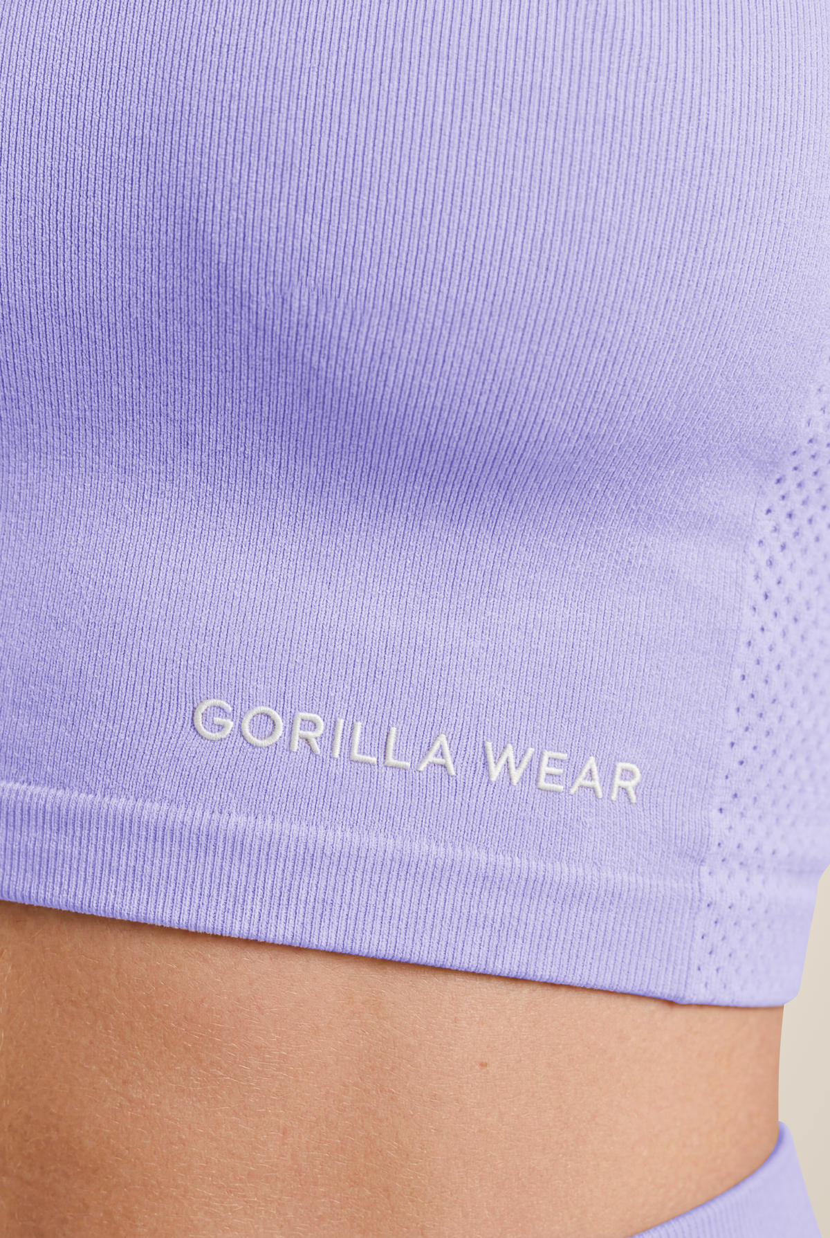 Gorilla Wear Selah Seamless Crop Top T-Shirt & Tops Lilac