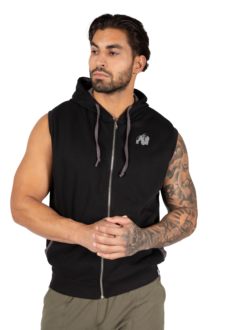 Gorilla Wear Springfield S/L Zipped Hoodie Hoodie & Sweatshirt Black