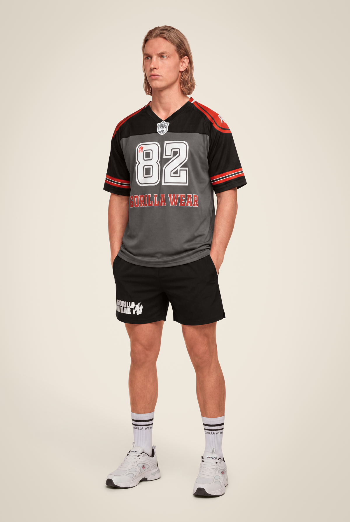Gorilla Wear Tyler Football Jersey T-Shirt & Tops Black/Red
