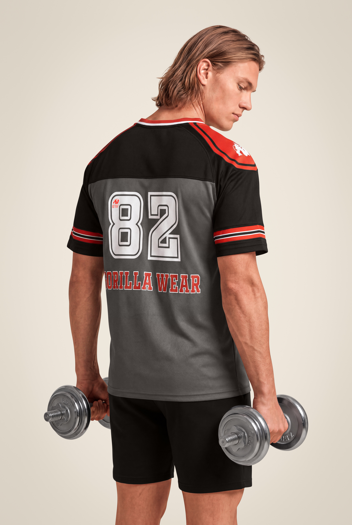Gorilla Wear Tyler Football Jersey T-Shirt & Tops Black/Red