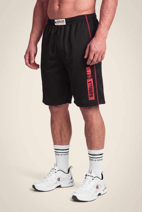Wallace Mesh Shorts - Gray/Orange – Gorilla Wear