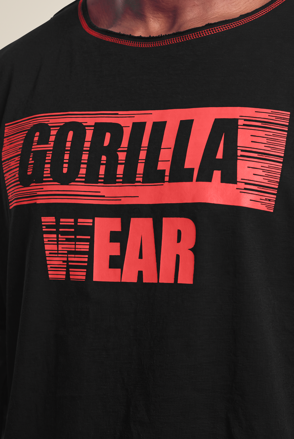 Gorilla Wear Wallace Workout Top T-Shirt & Tops Black/Red