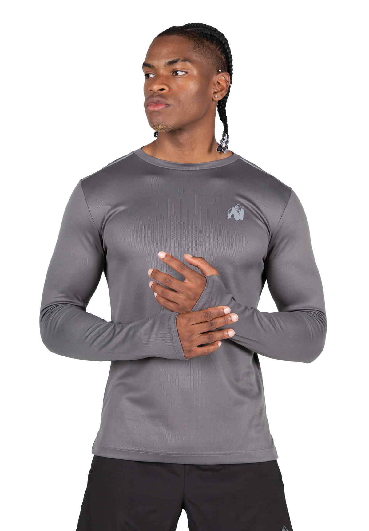 Gorilla Wear Washington Long Sleeve T-Shirt & Tops Gray