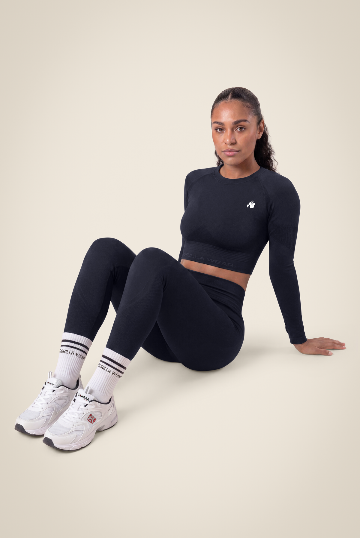 Gorilla Wear Whitney Seamless Crop Top T-Shirt & Tops Black