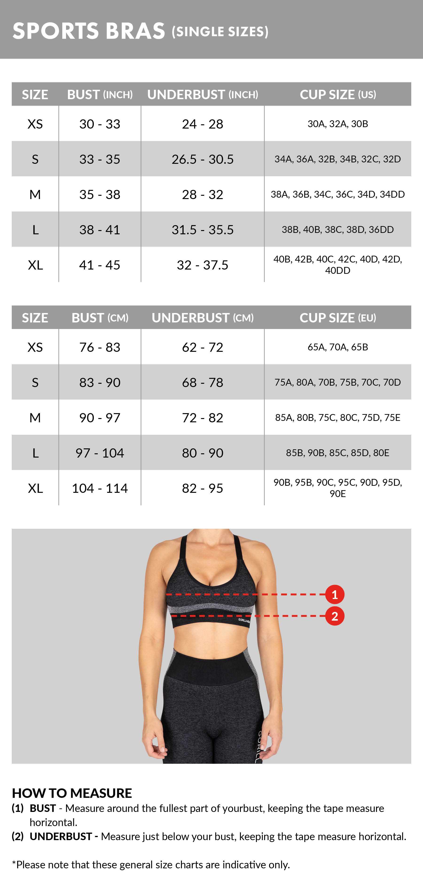 looko Women Sports Bra Free Size (28-32) Black