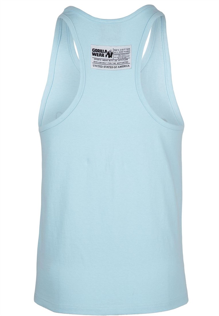 Solid Fitted Tank Top - Light Blue
