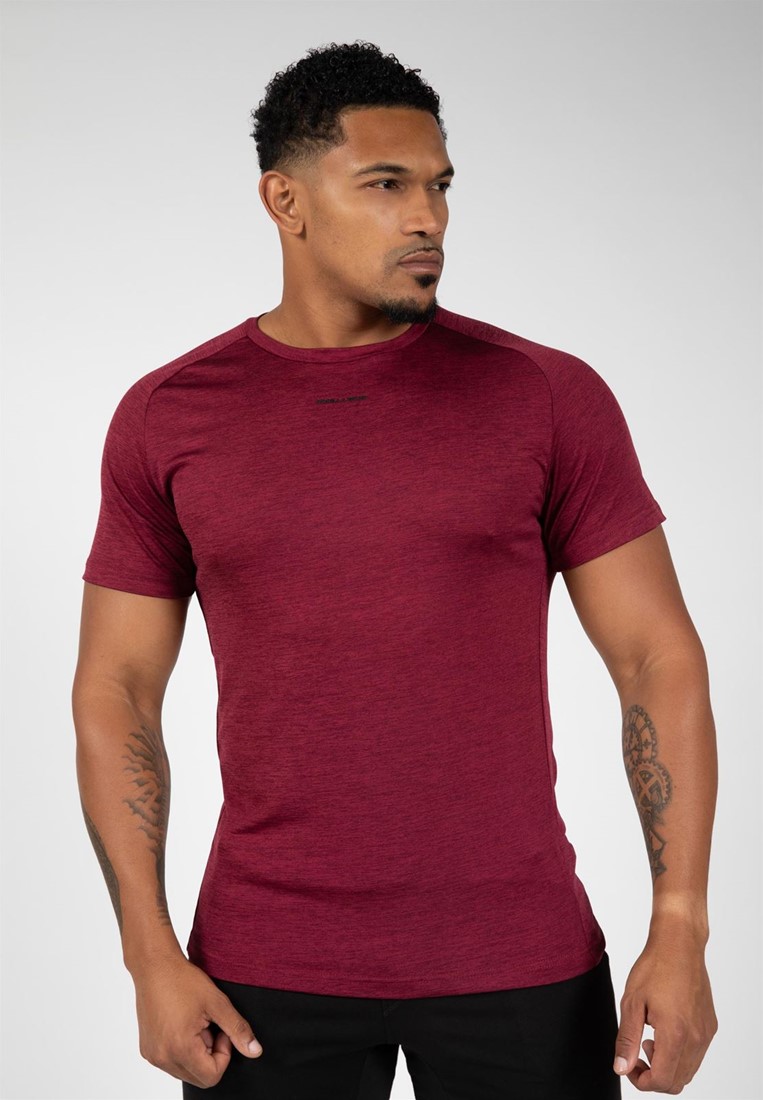 Gemengd Edelsteen verlegen Taos T-Shirt - Bordeaux Rood - XL Gorilla Wear