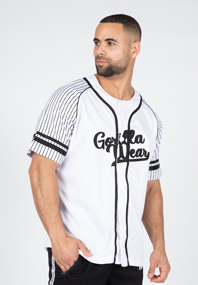 The latest collection of white baseball jersey shirts & t-shirts for men