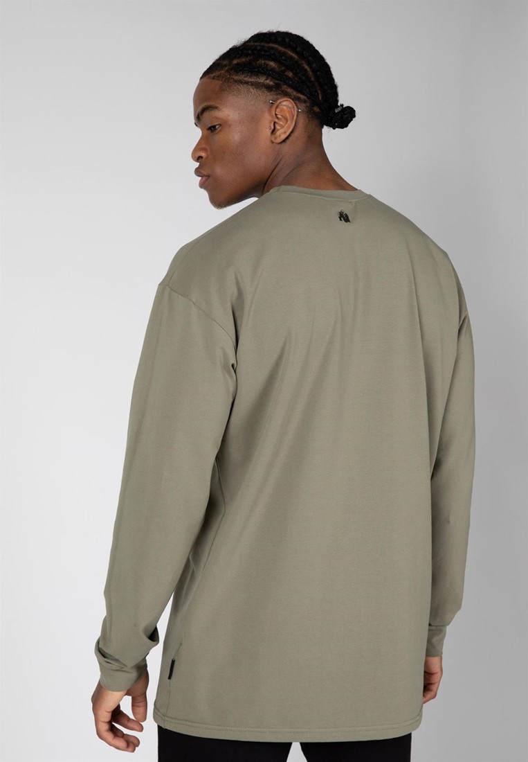 Boise Oversized Long Sleeve - Army Green Gorilla Wear