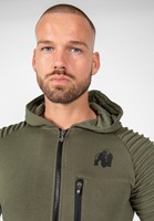 Delta Hoodie Army Green Close Up