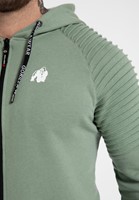 Georgia Zipped Hoodie Green