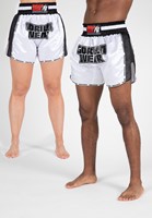 Piru Muay Thai Shorts - White/Black