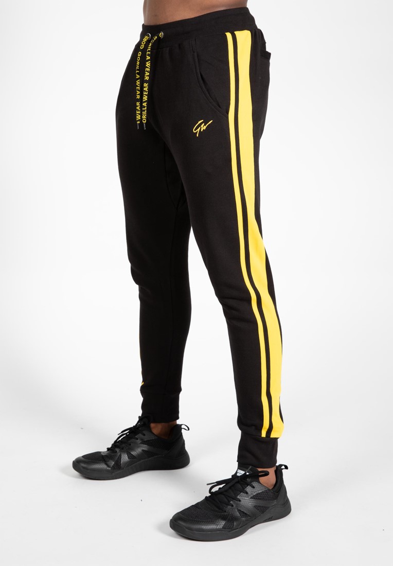 Black and yellow joggers on sale