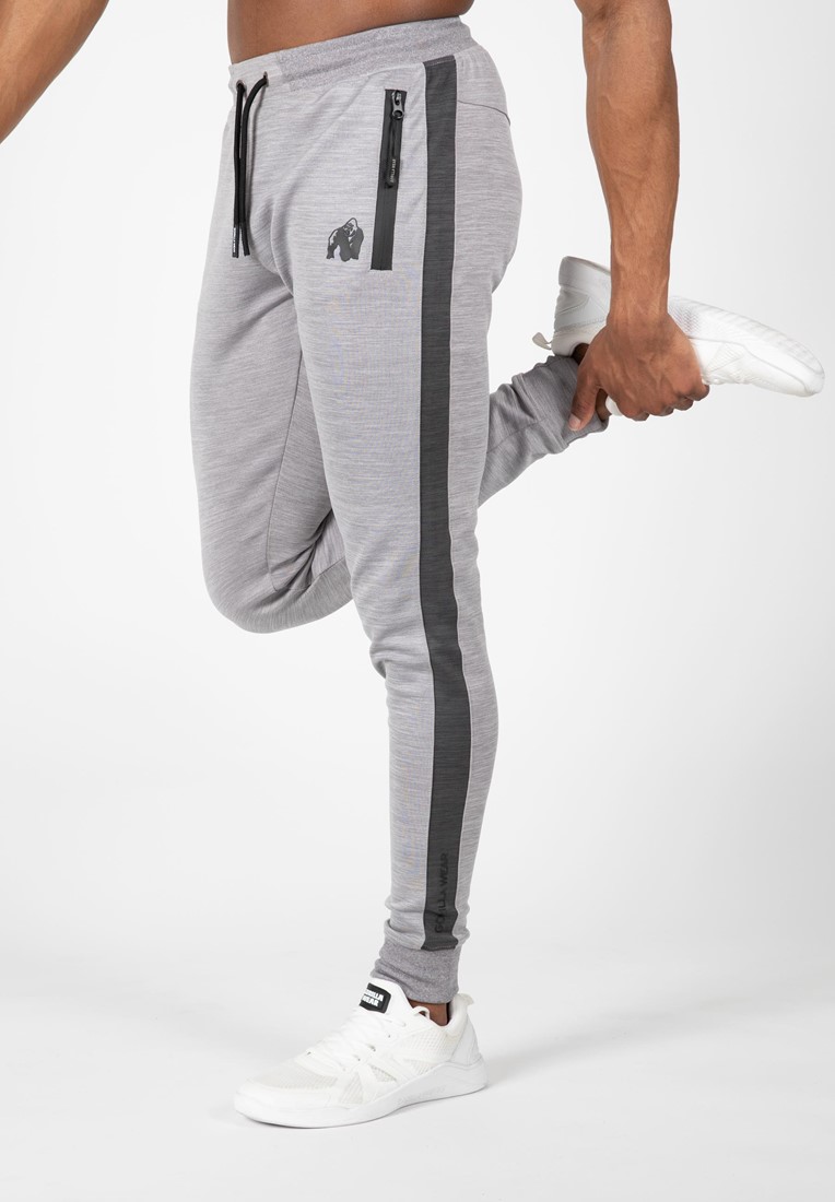 Barrie ribbed waistband track pants - Grey