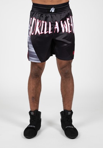 Clayton Boxing Shorts - Black/Red