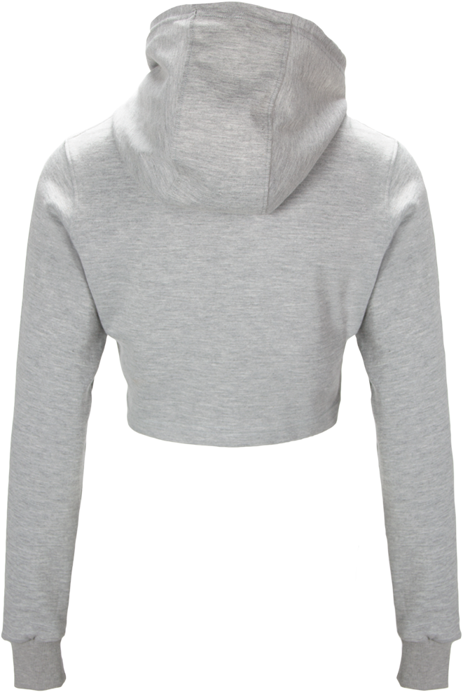 gray crop top hoodie