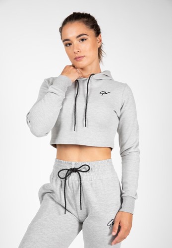 Pixley Bauchfreie Hoodie - Grau