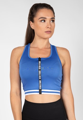 Mesa Crop Top met Rits - Blauw