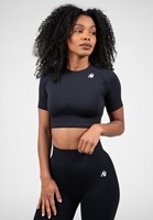 Whitney Seamless Crop Top - Zwart