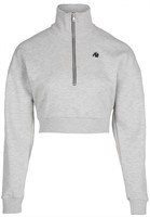 Ocala Cropped Half-Zip Sweatshirt Gray