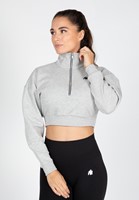 Ocala Bauchfreies Half-Zip-Sweatshirt - Grau - M