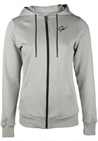 Pixley Light Green zipped hoodie pop voorkant