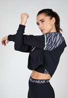 Zion Cropped Hoodie Black