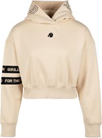 Tracey Cropped Hoodie Beige