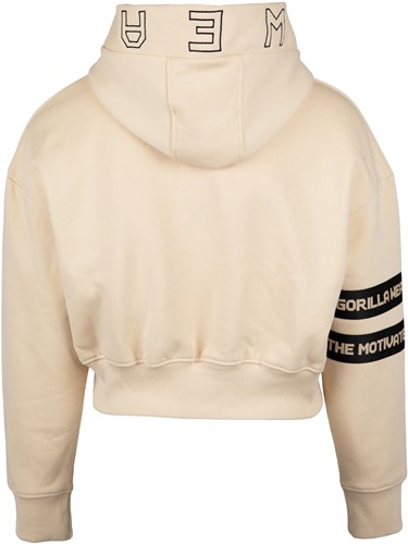 Tracey Cropped Hoodie Beige