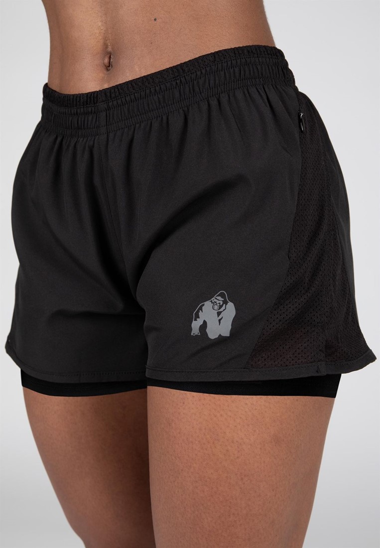Portland 2-In-1 Shorts - Black - XL Gorilla Wear