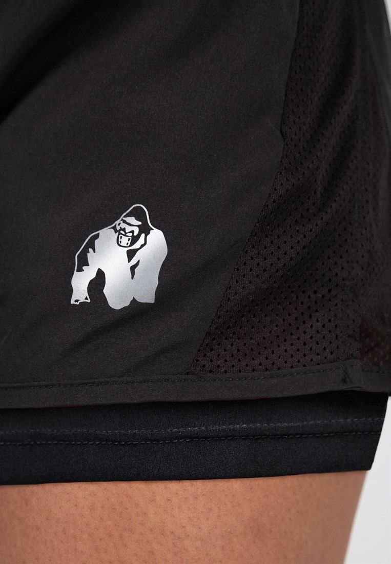 Portland 2-In-1 Shorts - Black - XL Gorilla Wear