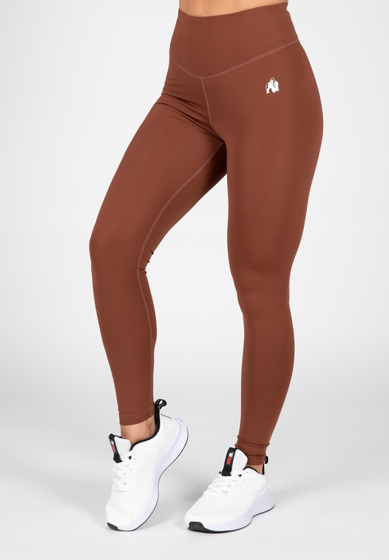 Womens Striped Lines Sports Brown Capri Leggings – Happy Being Well
