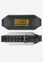 Gorilla Wear 6 Inch Padded Leather Lifting Belt - Black/Gold