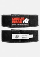 Gorilla Wear 4 Zoll Ledern Hebelgürtel - Schwarz