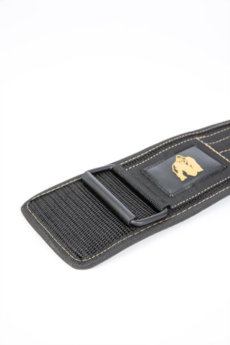 4 inch Nylon Belt Black/Gold