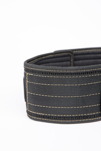 4 inch Nylon Belt Black/Gold