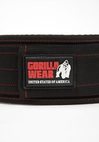 4 inch Nylon Belt Black/Red stitched