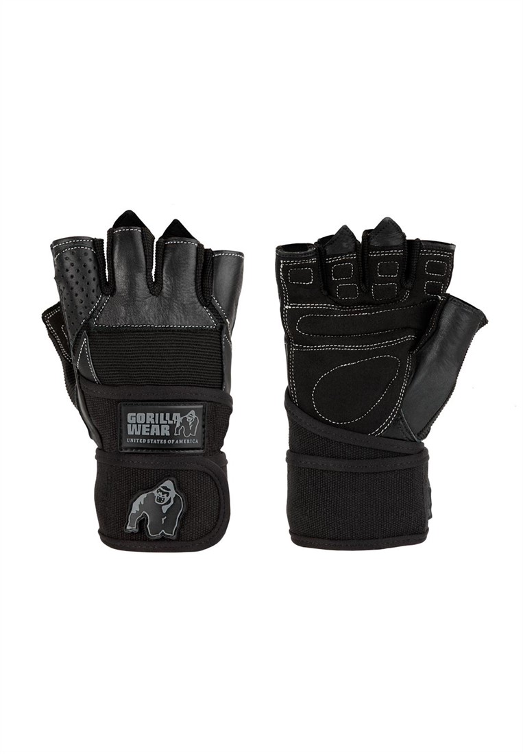 Dallas Wrist Wrap Gloves - Black Gorilla Wear
