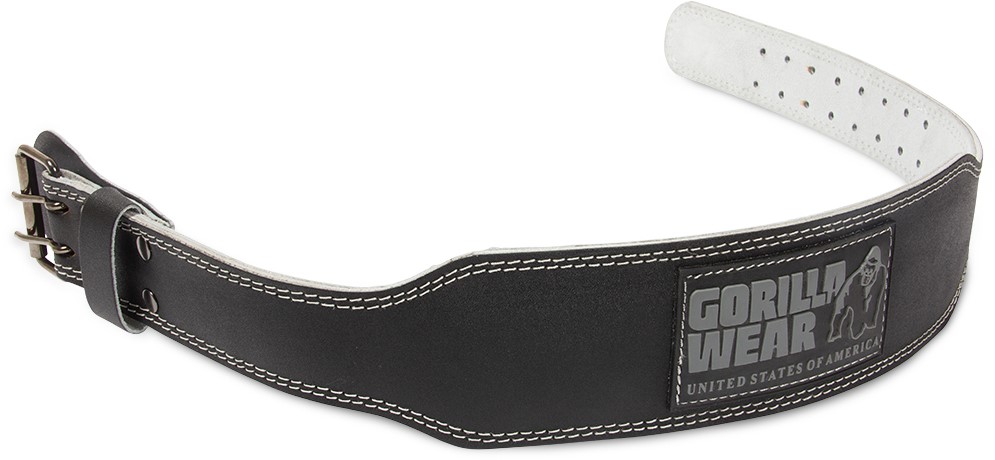 Overleving kassa Bloeien Gorilla Wear 4 Inch Padded Leather Lifting Belt - Black/Gray Gorilla Wear