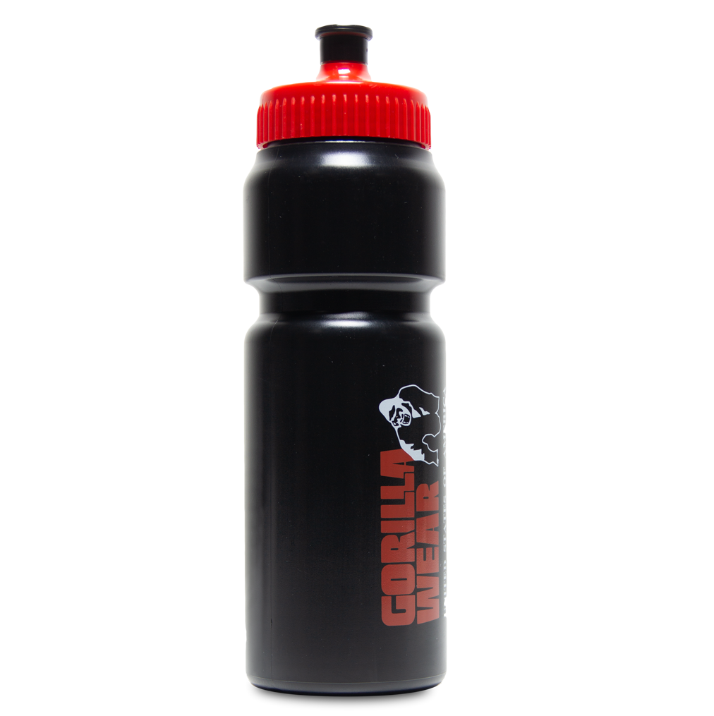 Classic Sports Bottle - Black/Red 750ML Gorilla Wear