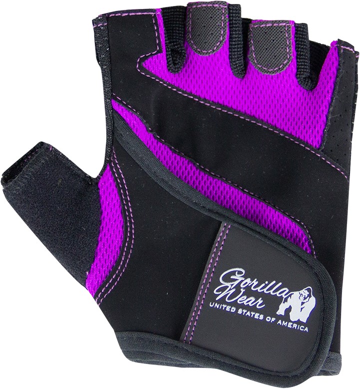 Women's Fitness Gloves Black/Purple - Gorilla Wear