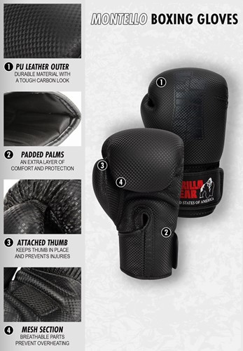 Montello Boxing Gloves info